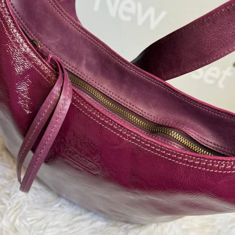y2k COACH Patent Leather Hobo Shoulder bag Crossbody